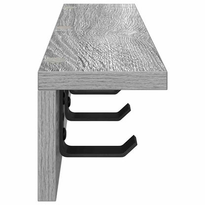 Wandmontierter Kleiderständer Grau Sonoma 60 x 10.5 x 10.5 cm