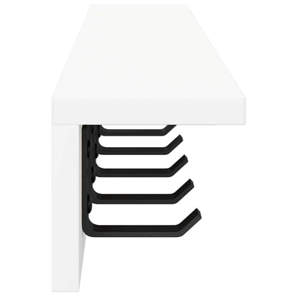 Wandmontierter Kleiderständer Weiß 80 x 10.5 x 10.5 cm