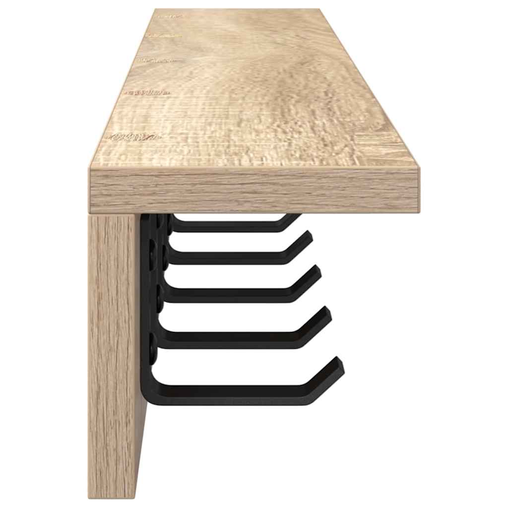 Wandmontierter Kleiderständer Sonoma Eiche 80 x 10.5 x 10.5 cm