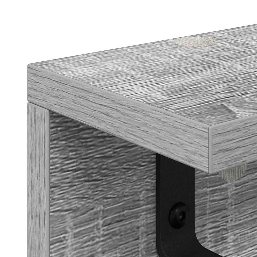 Wandmontierter Kleiderständer Grau Sonoma 80 x 10.5 x 10.5 cm