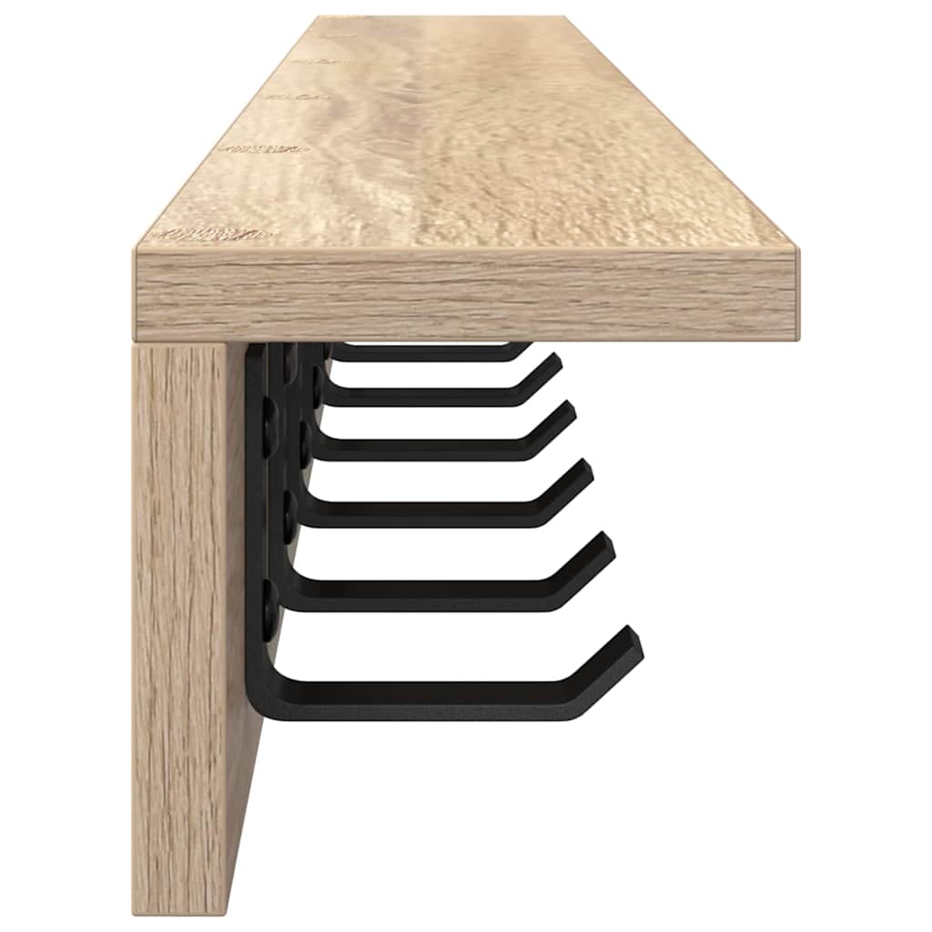 Wandmontierter Kleiderständer Sonoma Eiche 100 x 10.5 x 10.5 cm