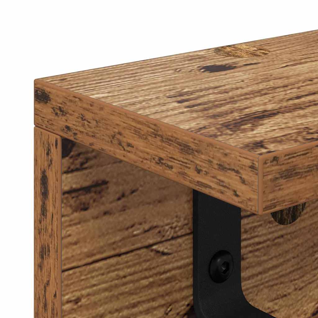 Wandmontierter Kleiderständer Altholz 100 x 10.5 x 10.5 cm