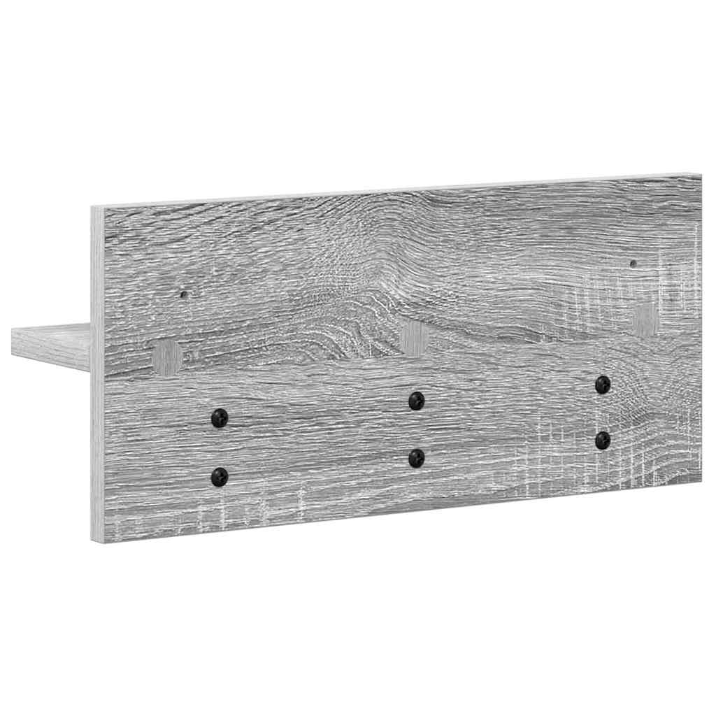 Wandmontierter Kleiderständer Grau Sonoma 40 x 10.5 x 18 cm