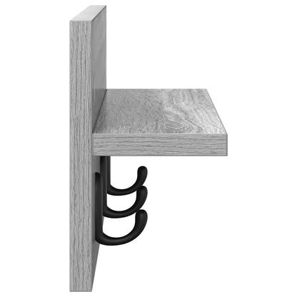 Wandmontierter Kleiderständer Grau Sonoma 40 x 10.5 x 18 cm