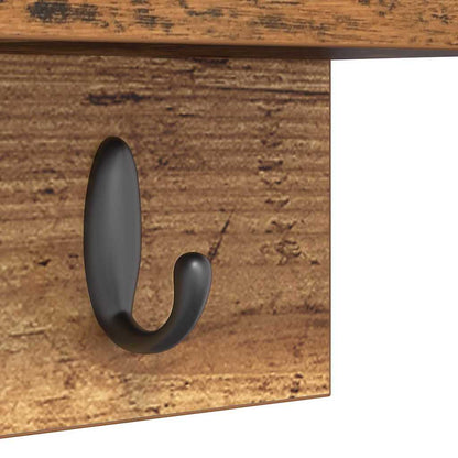 Wandmontierter Kleiderständer Altholz 40 x 10.5 x 18 cm