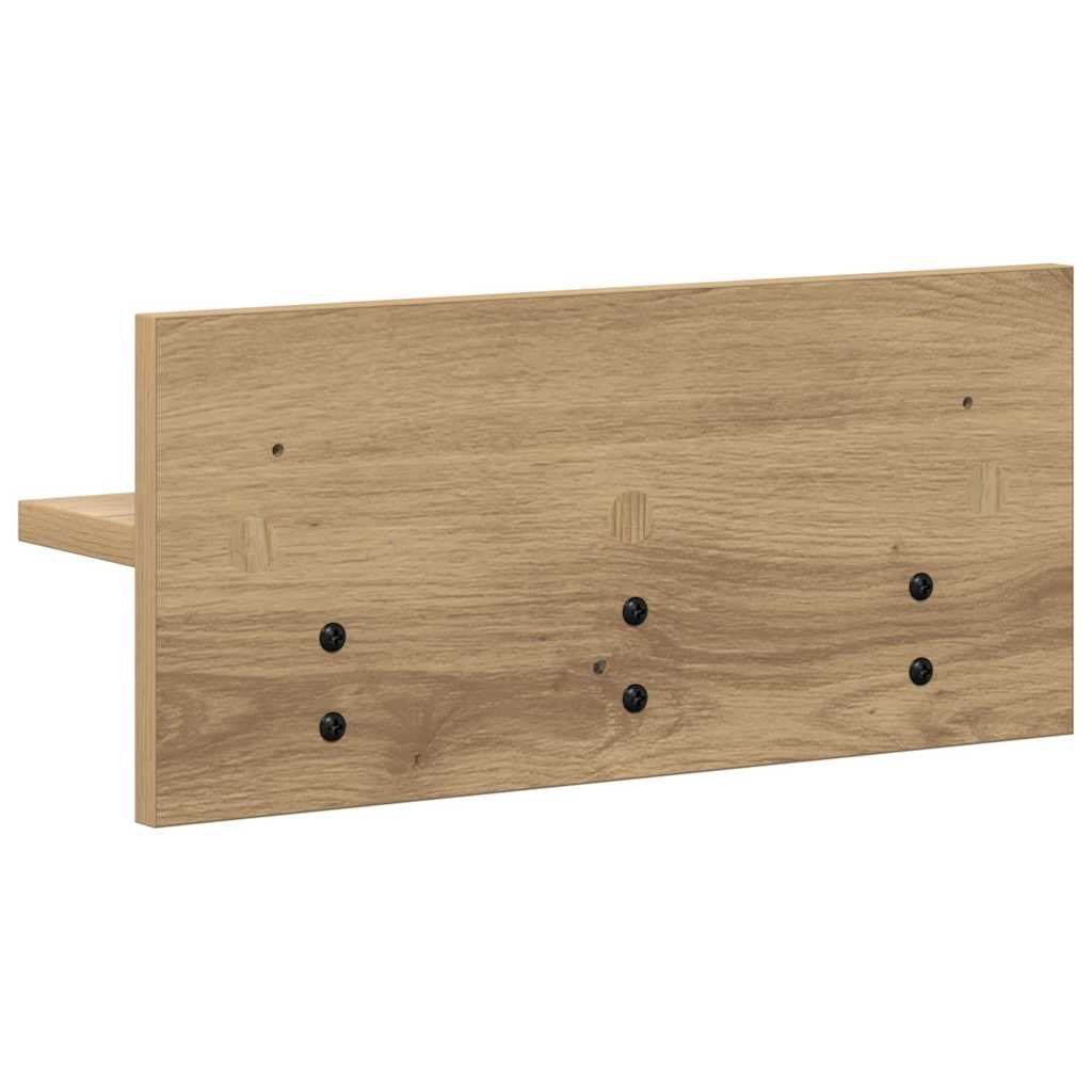 Wandmontierter Kleiderständer Artisan-Eiche 40 x 10.5 x 18 cm