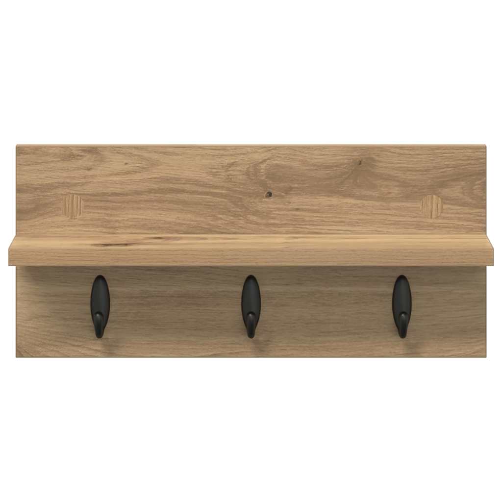 Wandmontierter Kleiderständer Artisan-Eiche 40 x 10.5 x 18 cm