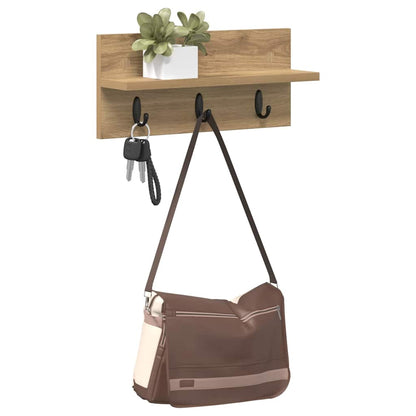 Wandmontierter Kleiderständer Artisan-Eiche 40 x 10.5 x 18 cm