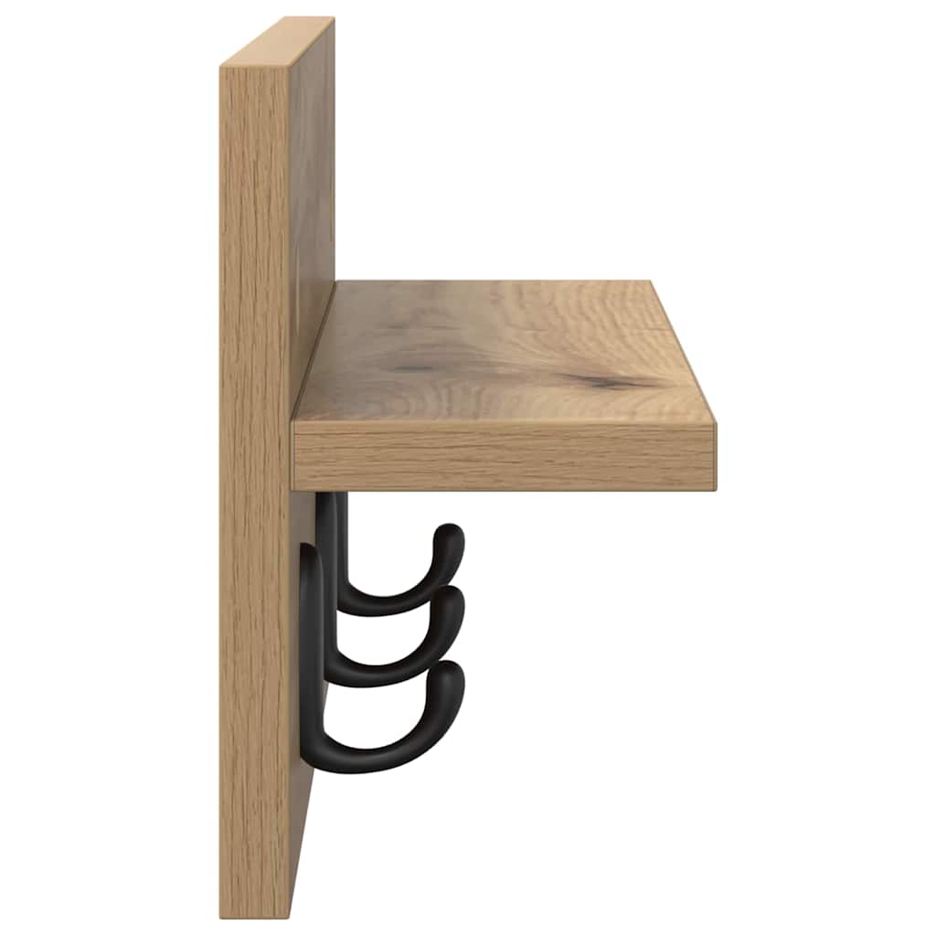 Wandmontierter Kleiderständer Artisan-Eiche 40 x 10.5 x 18 cm