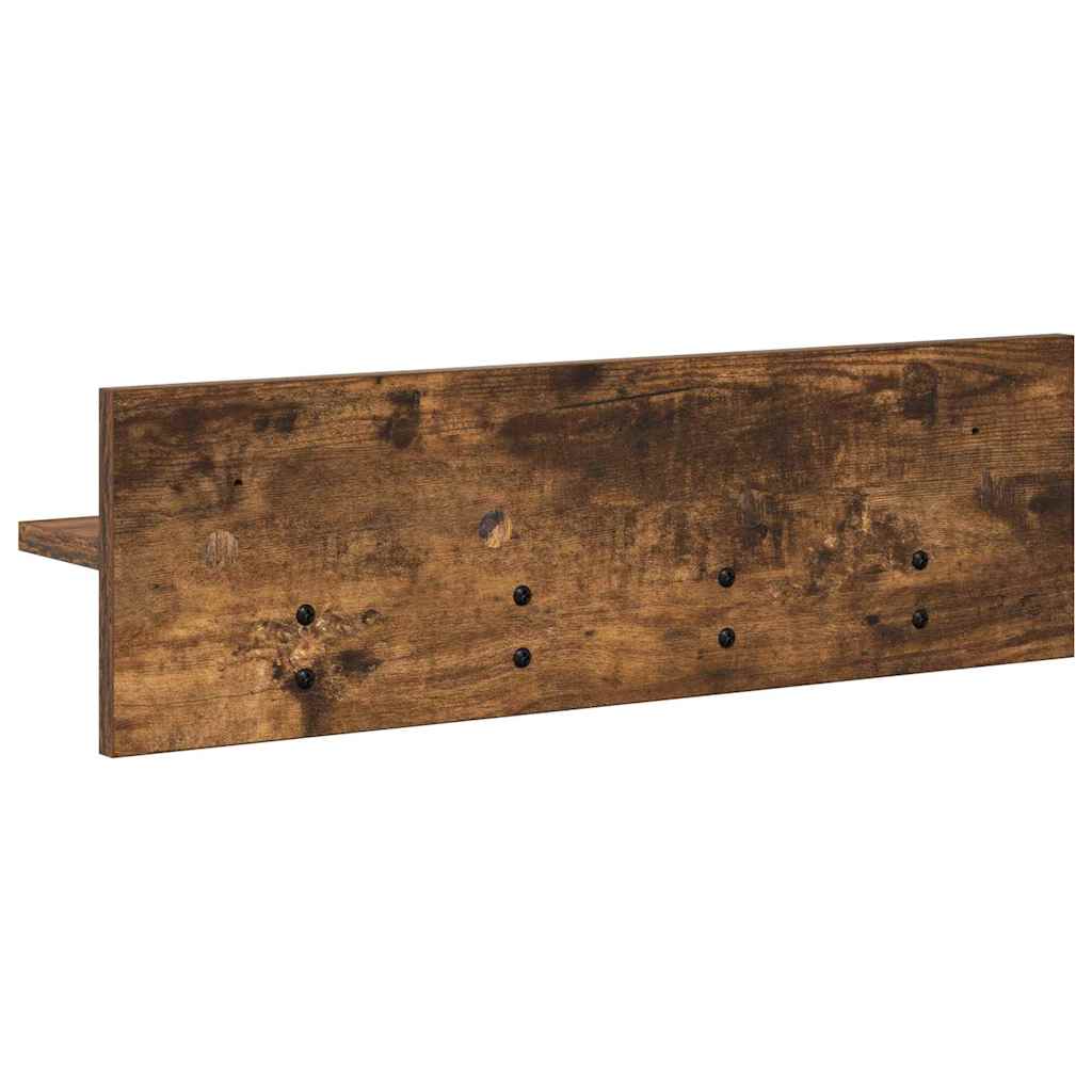 Wandmontierter Kleiderständer Räuchereiche 60 x 10.5 x 18 cm