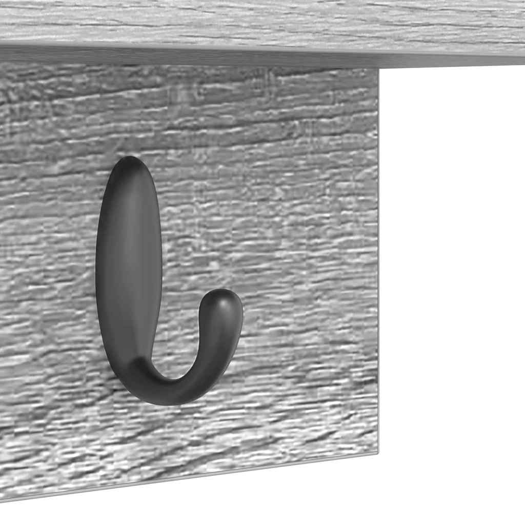 Wandmontierter Kleiderständer Grau Sonoma 60 x 10.5 x 18 cm