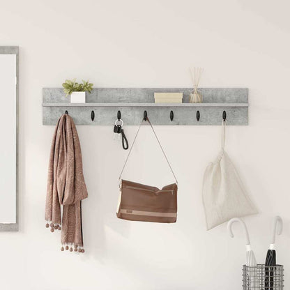 Wandmontierter Kleiderständer Betongrau 100 x 10.5 x 18 cm