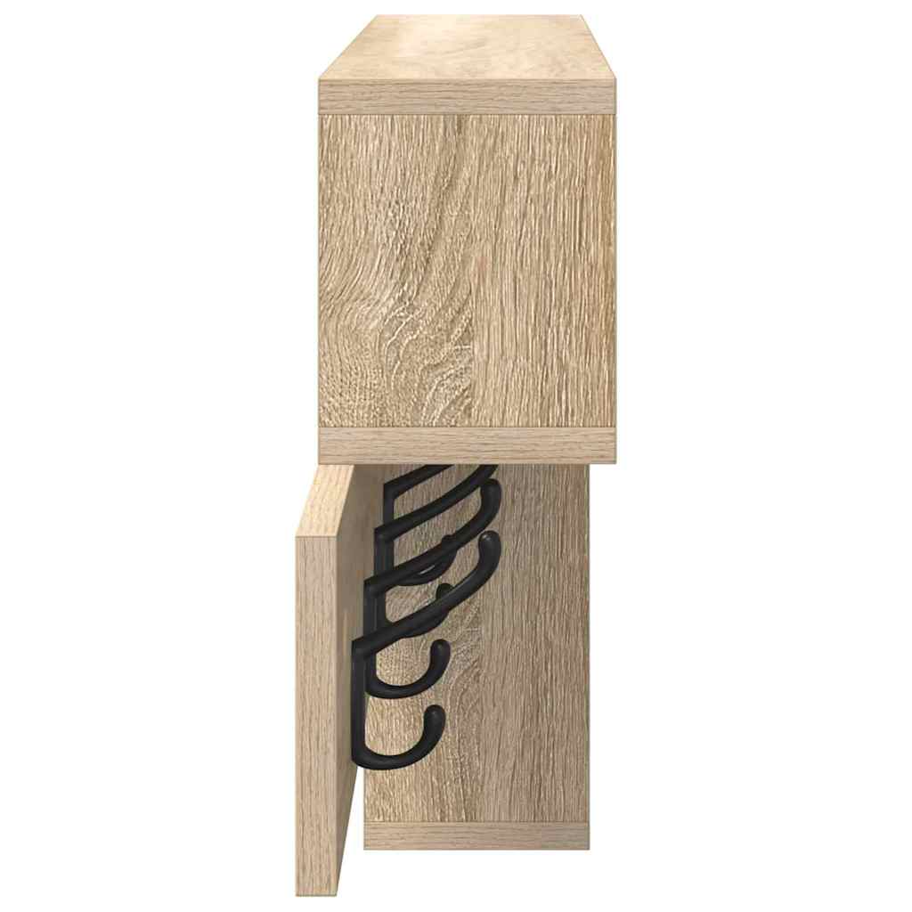 Wandmontierter Kleiderständer Sonoma-Eiche 100 x 12 x 43,5 cm