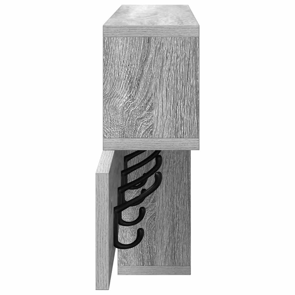 Wandmontierter Kleiderständer Grau Sonoma 100 x 12 x 43,5 cm