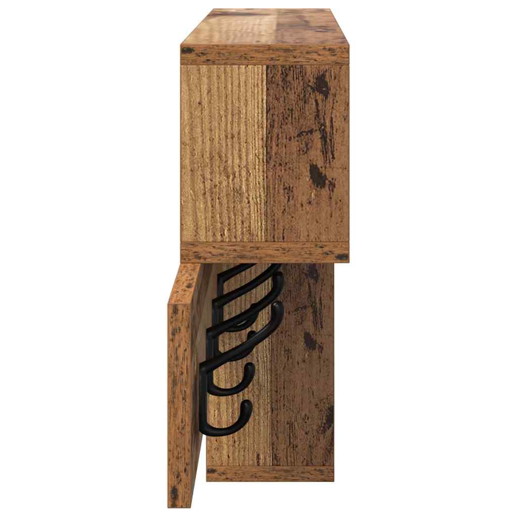 Wandmontierter Kleiderständer Altholz 100 x 12 x 43,5 cm