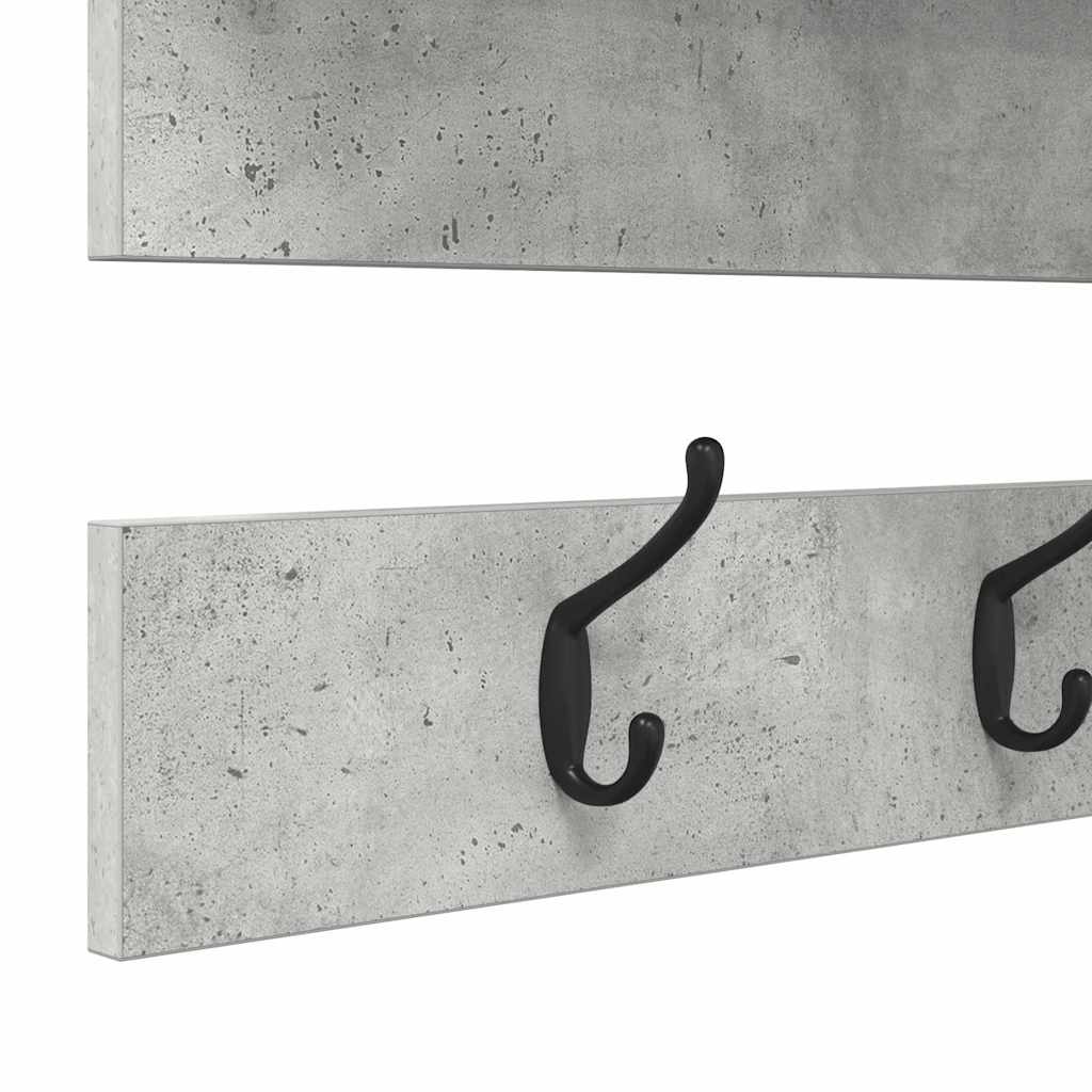 Wandmontierter Kleiderständer Betongrau 90 x 15 x 36 cm