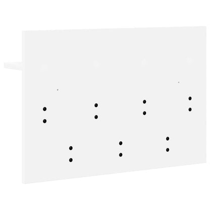 Wandmontierter Kleiderständer mit Regal Weiß 60 x 40 x 12 cm