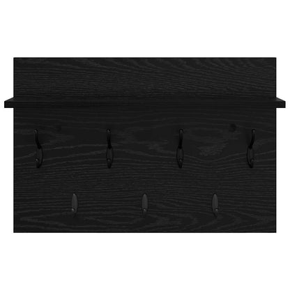 Wandmontierter Kleiderständer Schwarze Eiche 60 x 40 x 12 cm