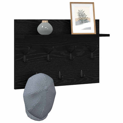 Wandmontierter Kleiderständer Schwarze Eiche 60 x 40 x 12 cm