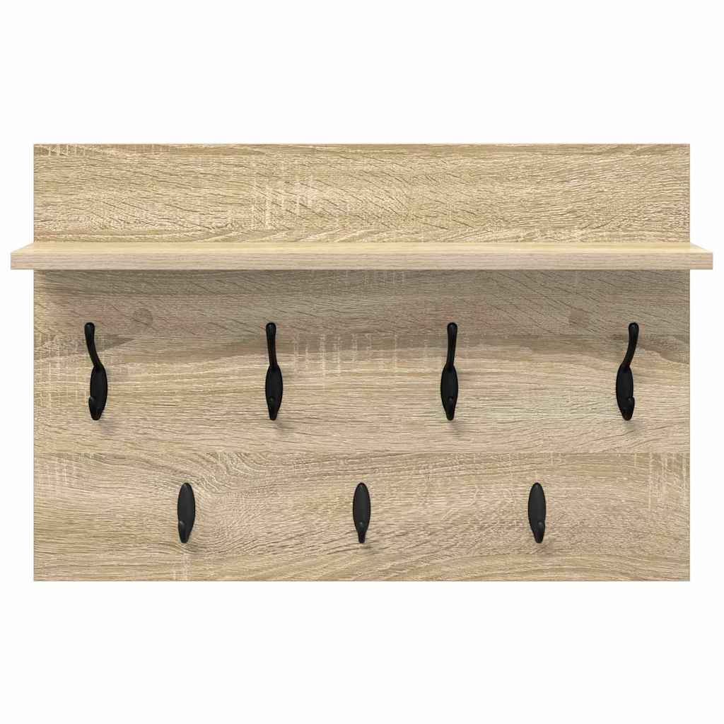 Wandmontierter Kleiderständer Sonoma Eiche 60 x 40 x 12 cm