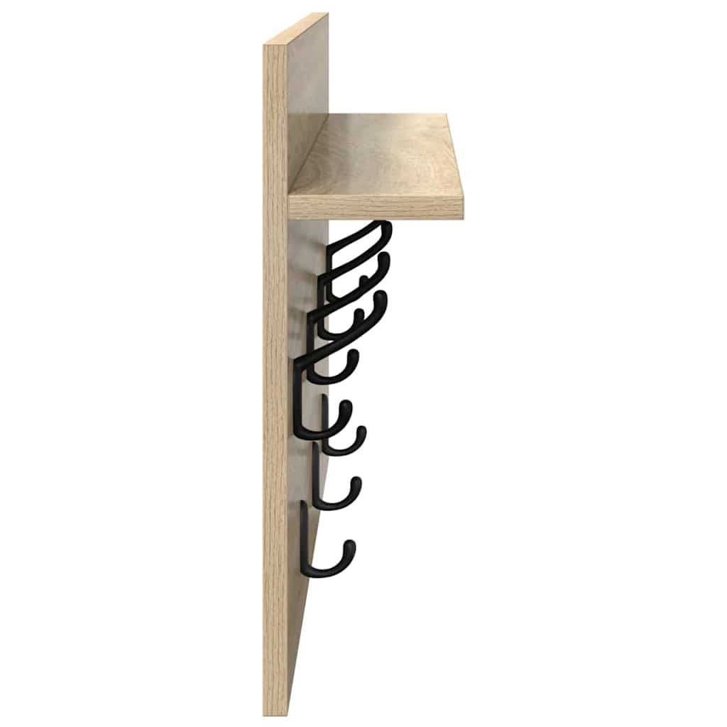 Wandmontierter Kleiderständer Sonoma Eiche 60 x 40 x 12 cm