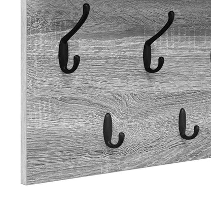 Wandmontierter Kleiderständer Grau Sonoma 60 x 40 x 12 cm