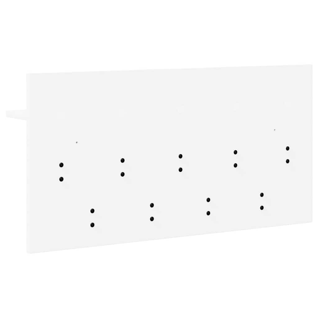 Wandmontierter Kleiderständer mit Regal Weiß 80 x 40 x 12 cm