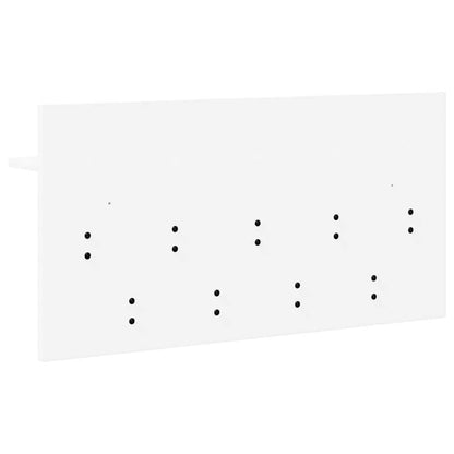 Wandmontierter Kleiderständer mit Regal Weiß 80 x 40 x 12 cm