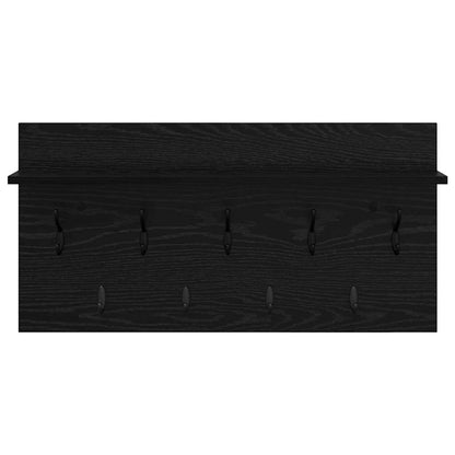 Wandmontierter Kleiderständer Schwarze Eiche 80 x 40 x 12 cm