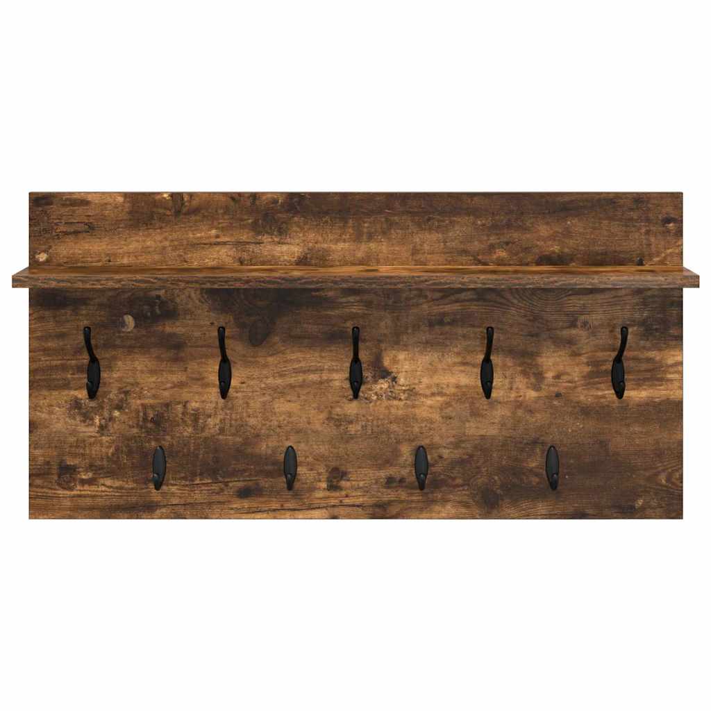 Wandmontierter Kleiderständer Räuchereiche 80 x 40 x 12 cm