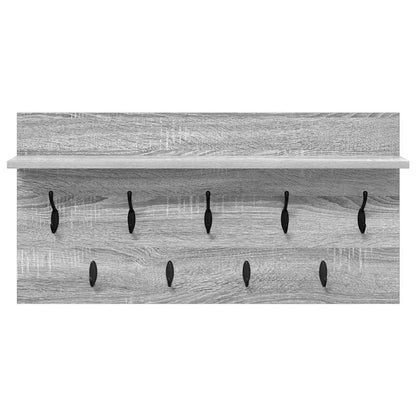 Wandmontierter Kleiderständer Grau Sonoma 80 x 40 x 12 cm