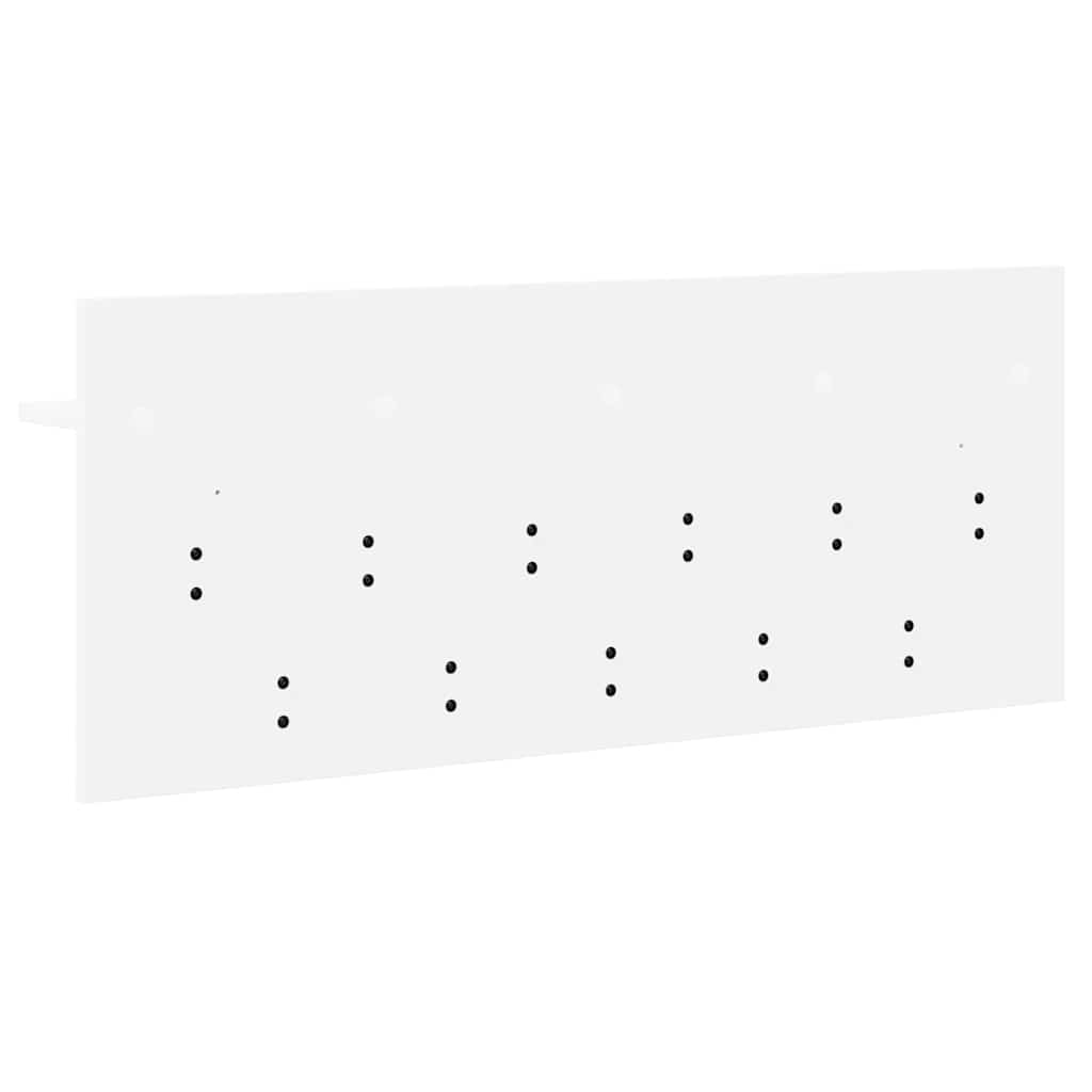 Wandmontierter Kleiderständer mit Regal Weiß Holzwerkstoff