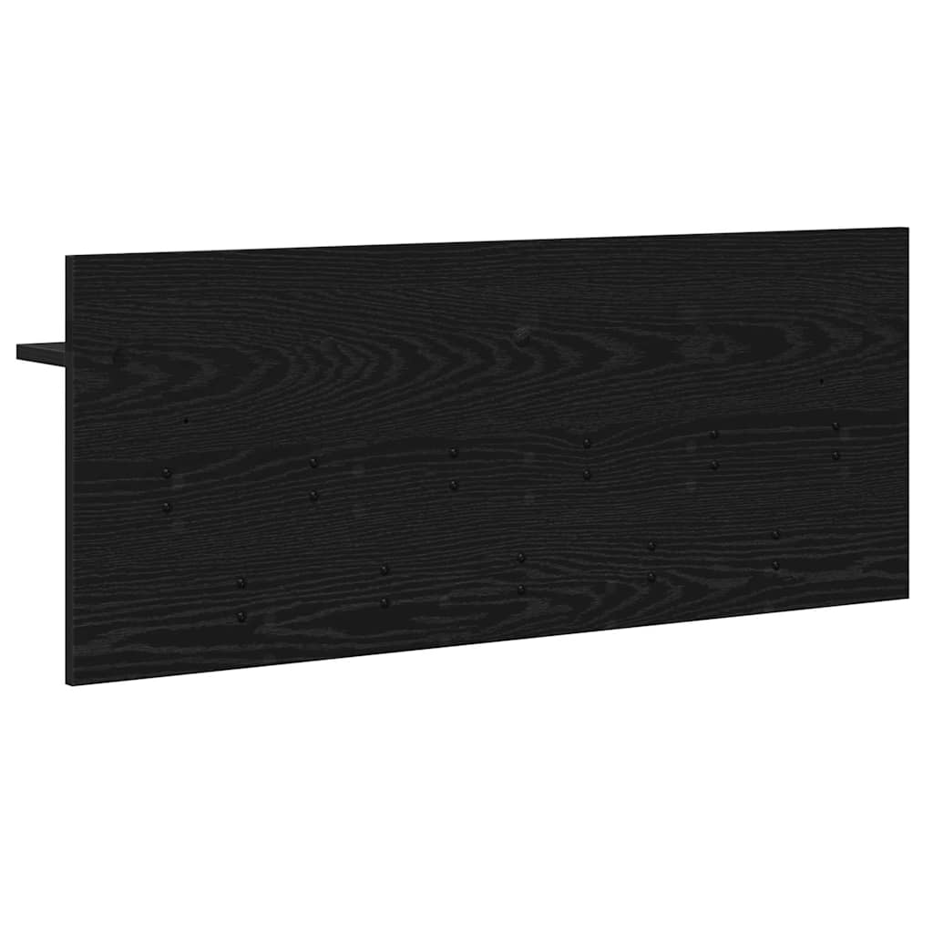 Wandmontierter Kleiderständer Schwarze Eiche Holzwerkstoff Schwarz Eichen-Optik 100 x 40 x 12 cm