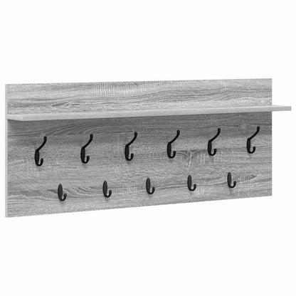 Wandmontierter Kleiderständer Grau Sonoma Holzwerkstoff