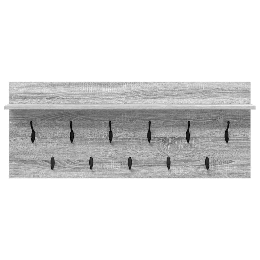 Wandmontierter Kleiderständer Grau Sonoma Holzwerkstoff