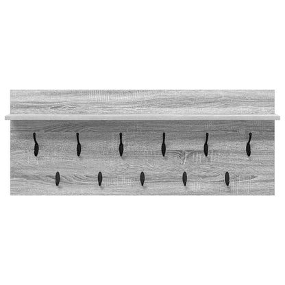 Wandmontierter Kleiderständer Grau Sonoma Holzwerkstoff