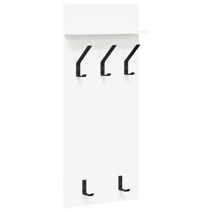 Wandmontierter Kleiderständer mit Regal Weiß 90 x 40 x 10 cm