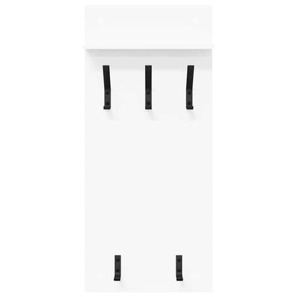 Wandmontierter Kleiderständer mit Regal Weiß 90 x 40 x 10 cm