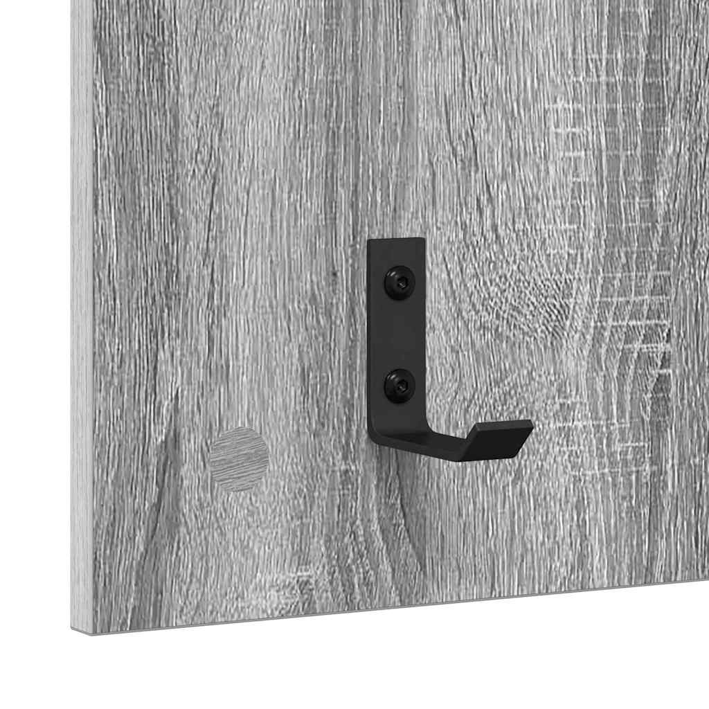 Wandmontierter Kleiderständer Grau Sonoma 90 x 40 x 10 cm