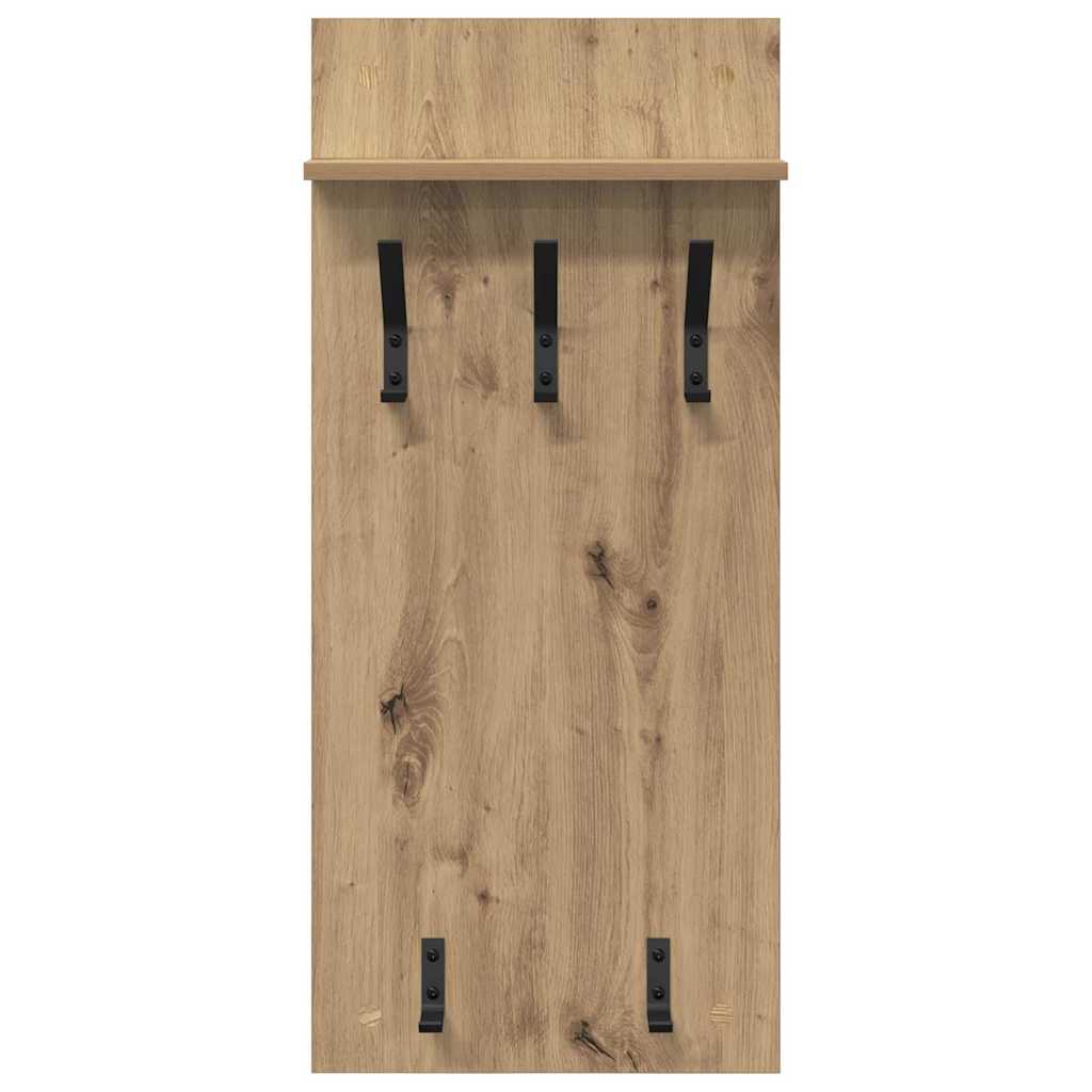 Wandmontierter Kleiderständer Artisan-Eiche 90 x 40 x 10 cm