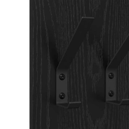 Wandmontierter Kleiderständer Schwarze Eiche 20 x 1,5 x 100 cm