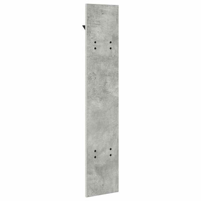 Wandmontierter Kleiderständer Betongrau 20 x 1,5 x 100 cm