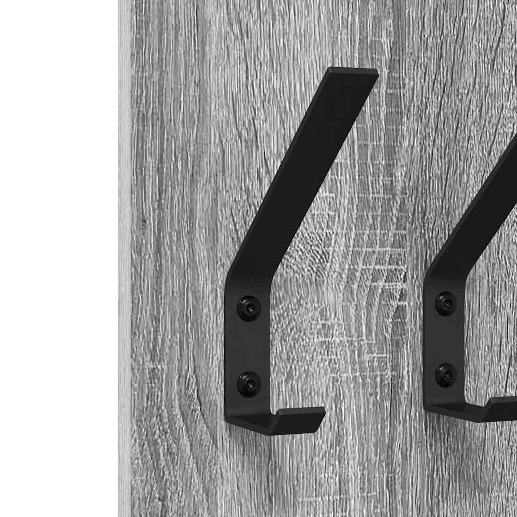 Wandmontierter Kleiderständer Grau Sonoma 20 x 1,5 x 100 cm