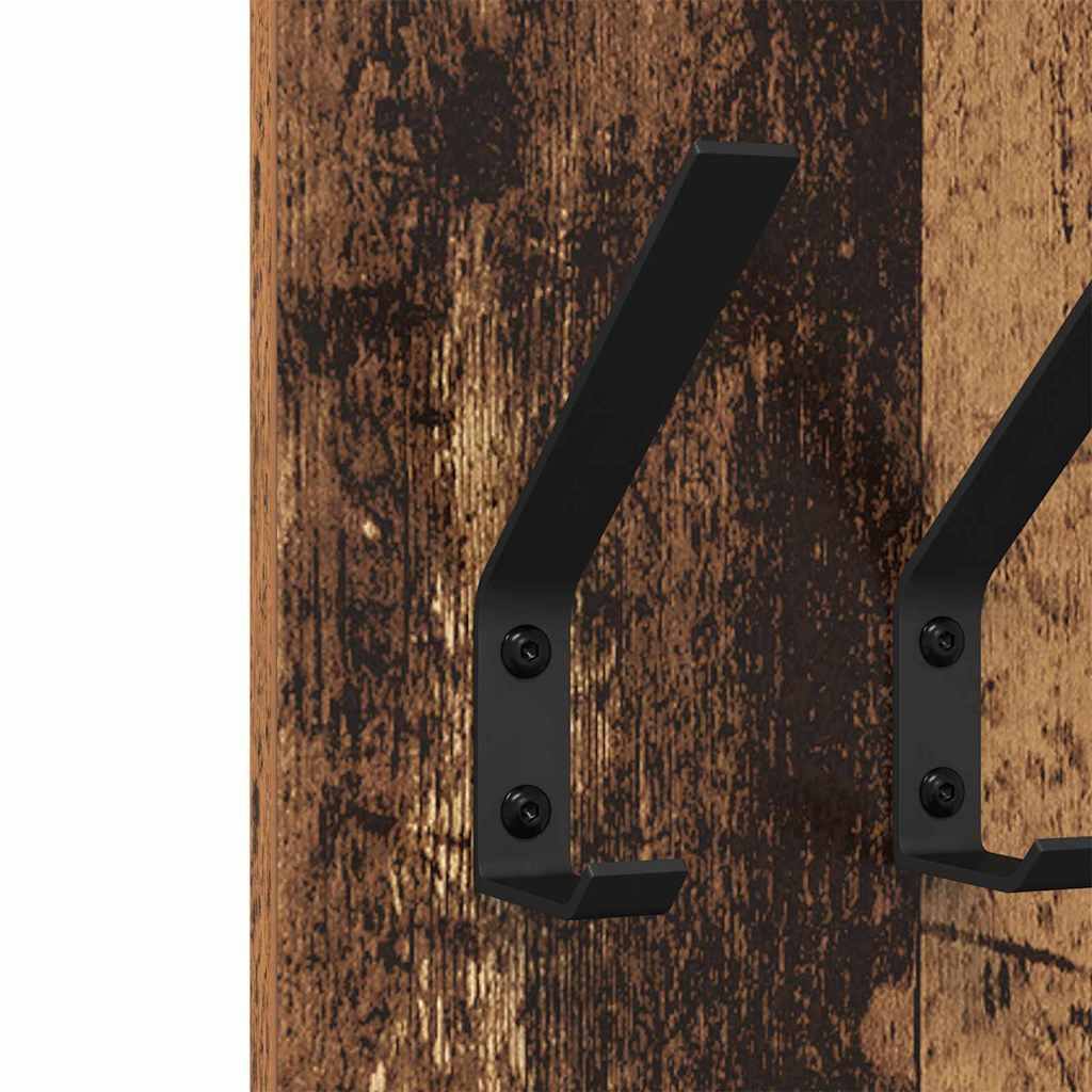 Wandmontierter Kleiderständer Altholz 20 x 1,5 x 100 cm