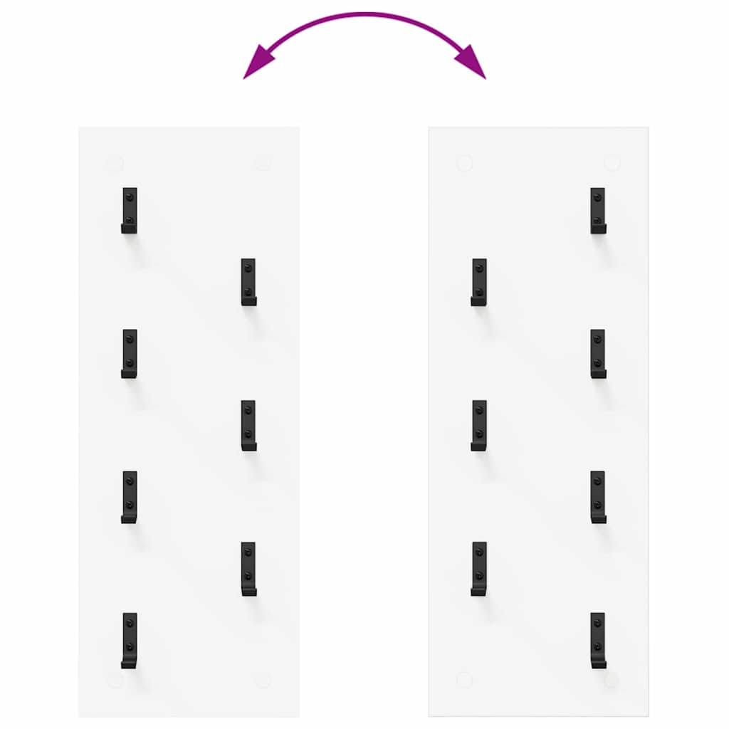 Wandmontierter Kleiderständer Weiß 30 x 1.5 x 80 cm