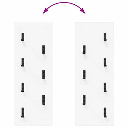 Wandmontierter Kleiderständer Weiß 30 x 1.5 x 80 cm