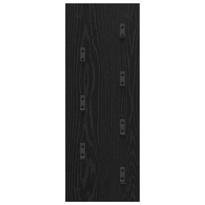 Wandmontierter Kleiderständer Schwarze Eiche 30 x 1.5 x 80 cm