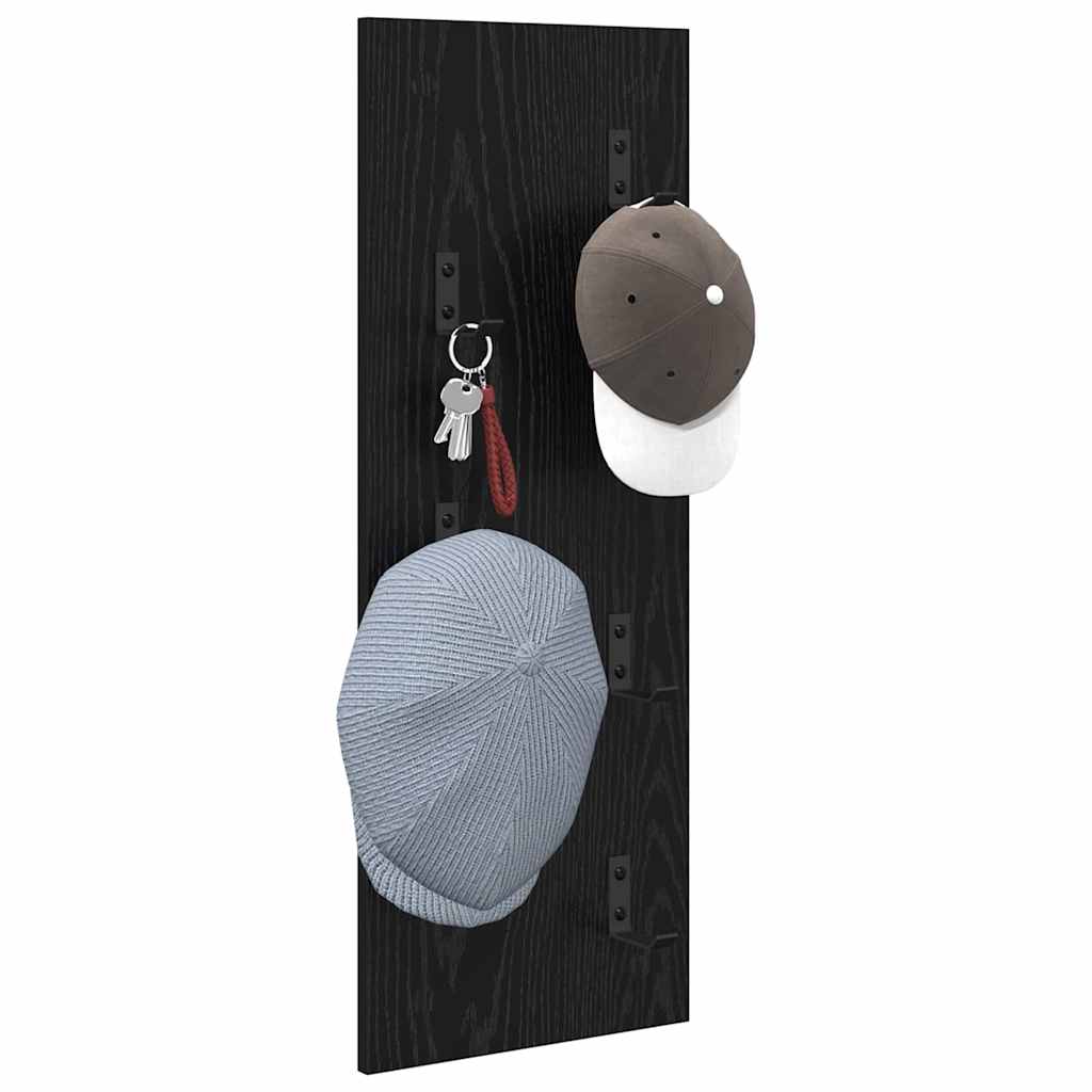 Wandmontierter Kleiderständer Schwarze Eiche 30 x 1.5 x 80 cm