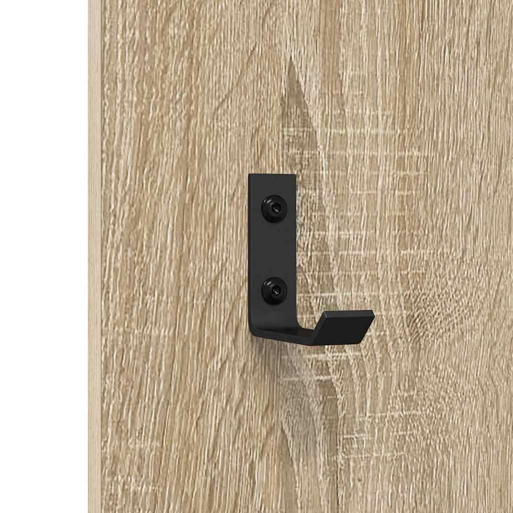 Wandmontierter Kleiderständer Sonoma Eiche 30 x 1.5 x 80 cm