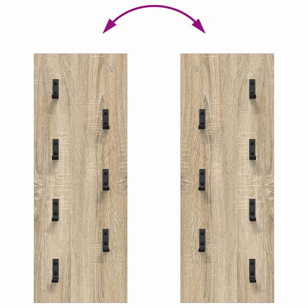 Wandmontierter Kleiderständer Sonoma Eiche 30 x 1.5 x 80 cm